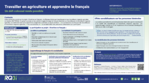 Travailler en agriculture et apprendre le français